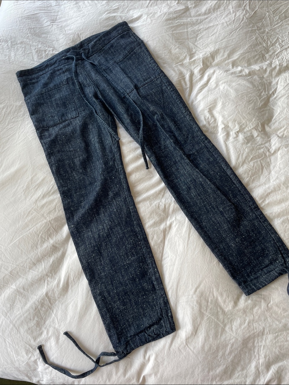 ASSEMBLY NY silk cotton nep drawstring pants